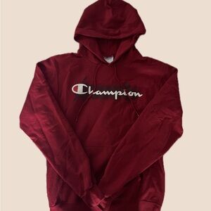 dark red authentic champion sweater